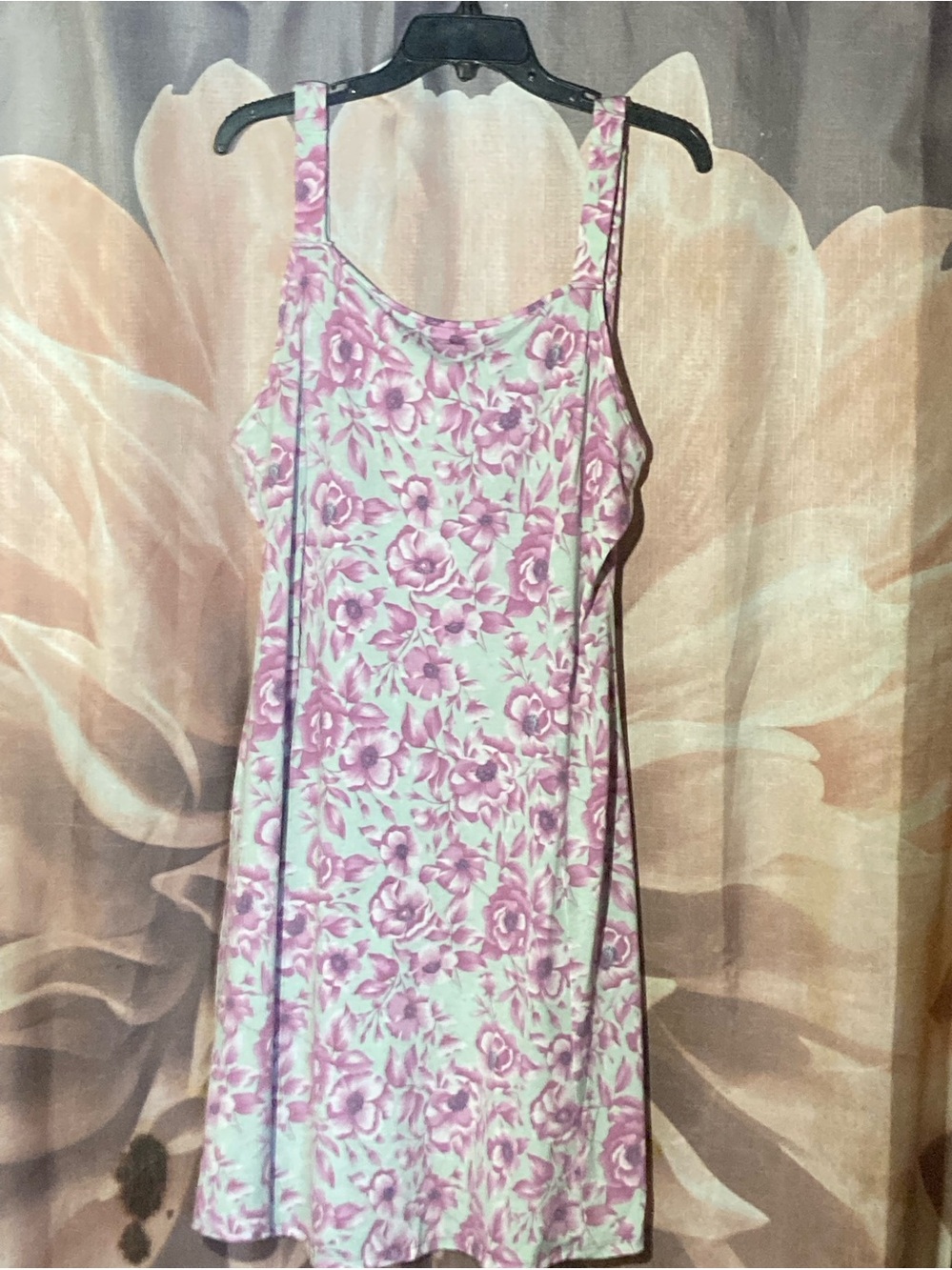 Sew In Love Pink Floral Sleeveless Midi Dress Aqua&Purple size 2X NWOTS